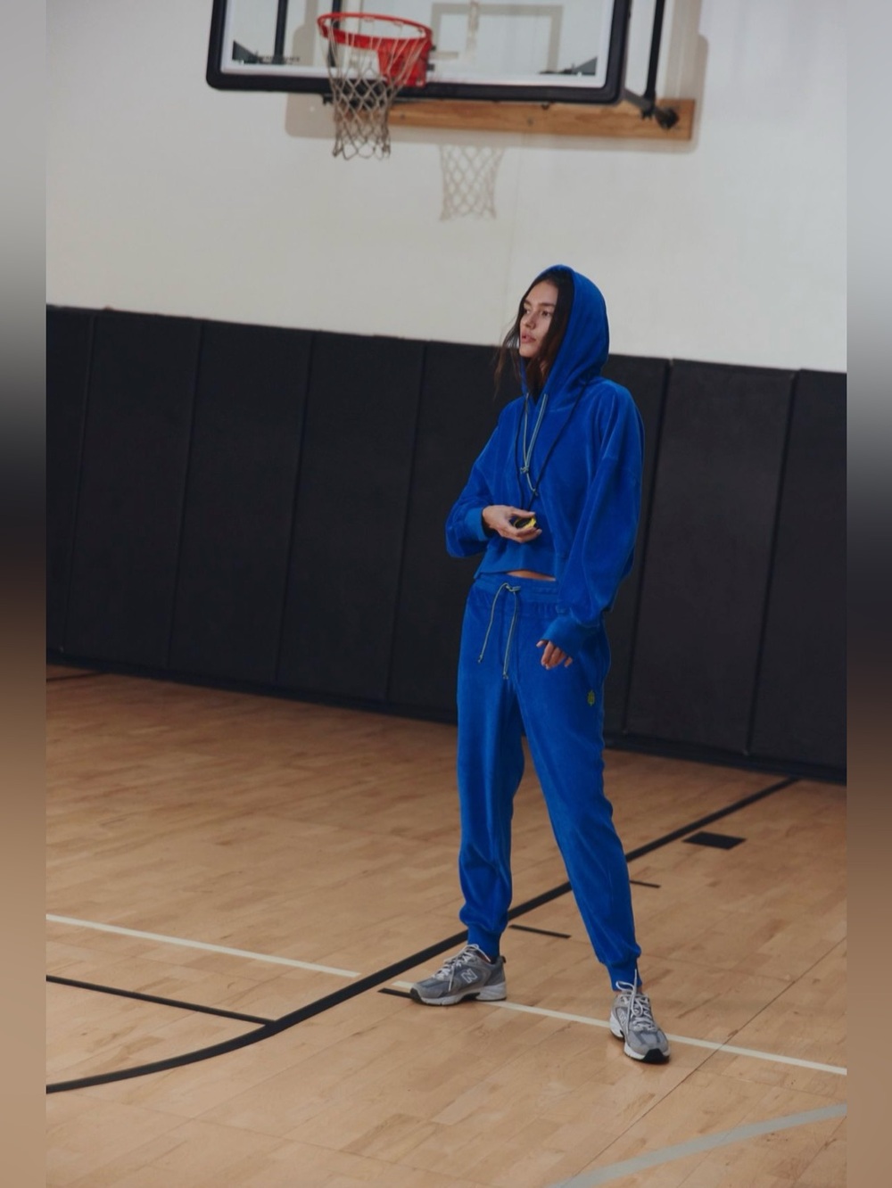 NWT FREE PEOPLE MOVEMENT Undefeated Velour Set | Light Cobalt MSRP $198 Size L - Picture 6 of 12